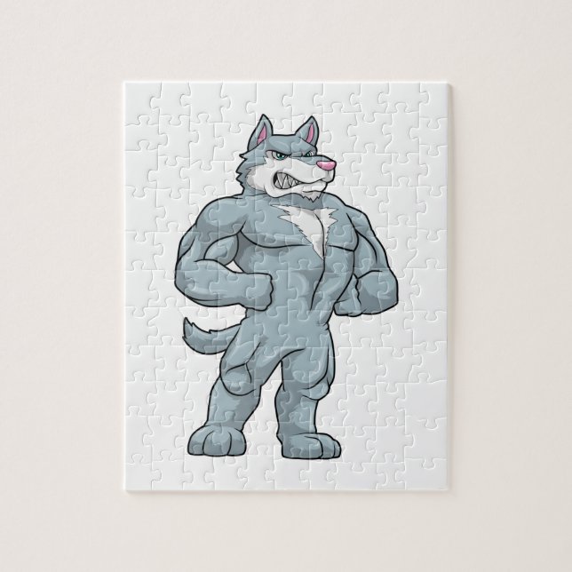 Puzzle Wolf comme Bodybuilder extrême (Vertical)