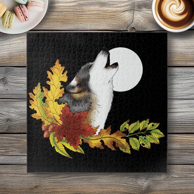 Puzzle Wolf Howling Moon (Créateur téléchargé)