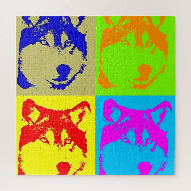 Puzzle Wolf Pop Art - Wild Animaux Art (Vertical)