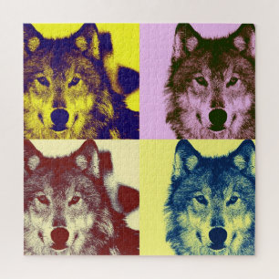 Puzzle Wolf Pop Art - Wild Animaux Art