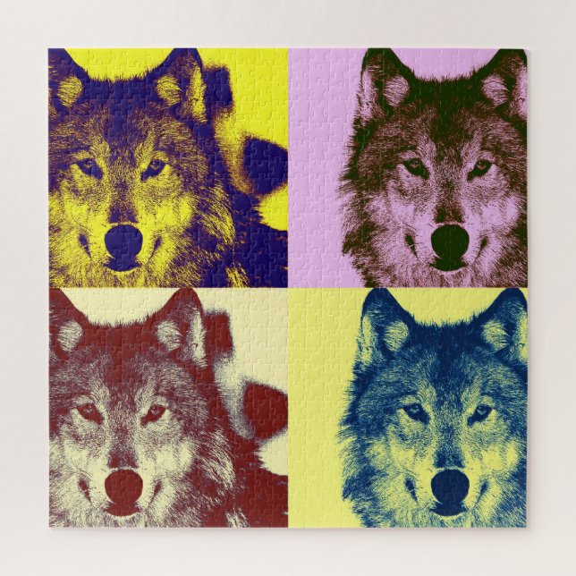 Puzzle Wolf Pop Art - Wild Animaux Art (Vertical)