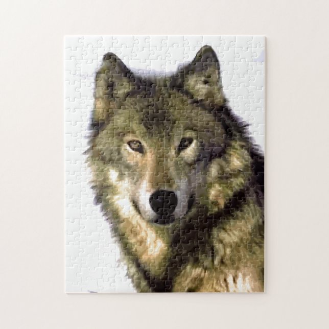 Puzzle Wolf Portrait Animaux sauvages (Vertical)