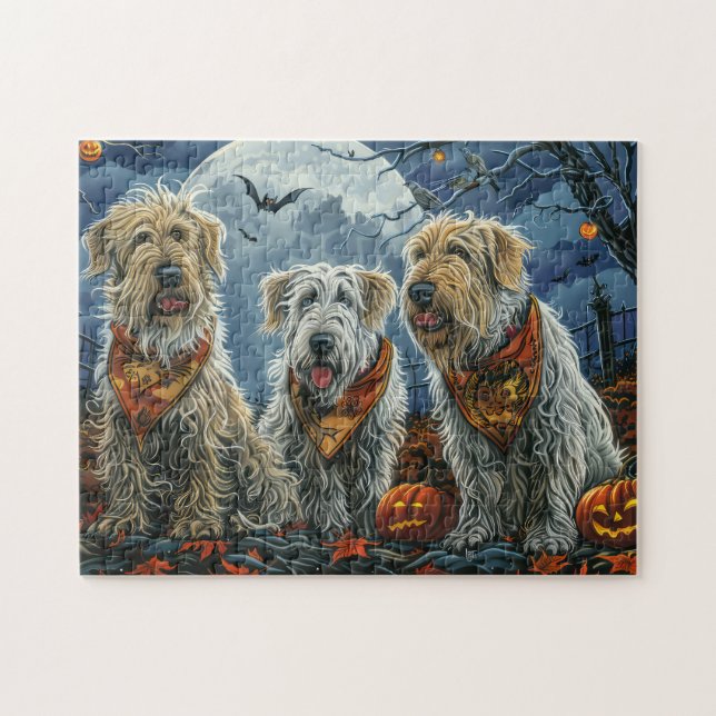 Puzzle Wolfhound Halloween Éffrayant (Horizontal)