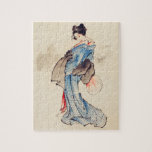 Puzzle Woman Full-Length Portrait by Katsushika Hokusai<br><div class="desc">Woman Full-Length Portrait by Katsushika Hokusai Puzzle</div>