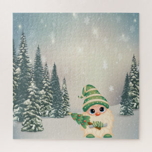 Puzzle Wonderland, Gnome, Pin Tree, Forêt, Neige