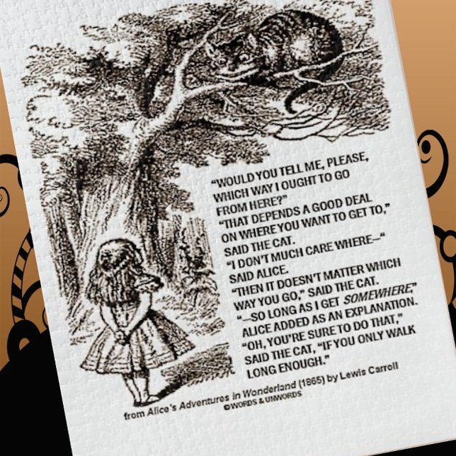 Puzzle Wonderland Quelle Voie Je Devrais Aller D'Ici (Wonderland passage jigsaw puzzle for anyone at a crossroad in life)