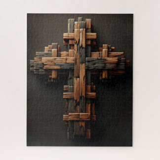 Puzzle Wood Cross