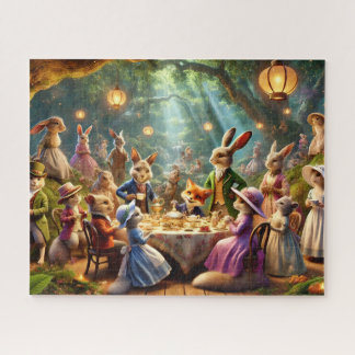 Puzzle Woodland Tea Party Whimsical Forest Animals