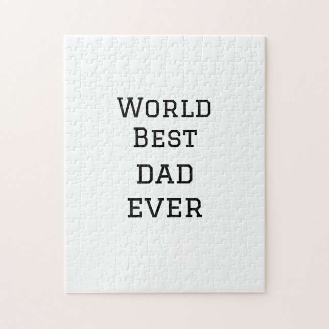 Puzzle World best dad ever fat ajouter nom texte sport te (Vertical)