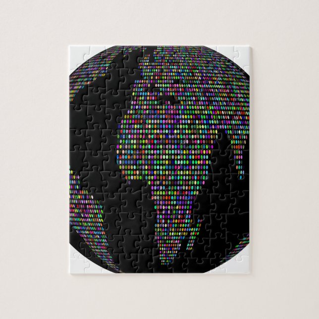 Puzzle world earth planet globe (Vertical)