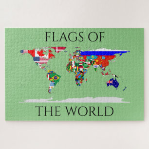 Puzzle world of flags
