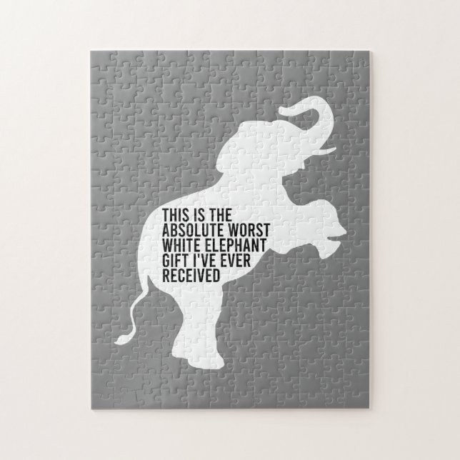 Puzzle Worst White Elephant Gift Ever Funny (Vertical)