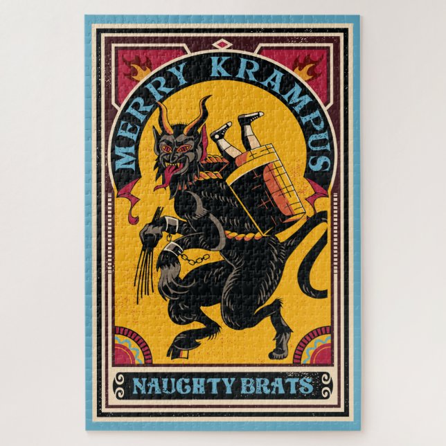 Puzzle Xmas Merry Krampus Naughty Brats Cirque Style (Vertical)