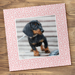 Puzzle XOXO Pinceau personnalisé Photo de chien Rose Mode