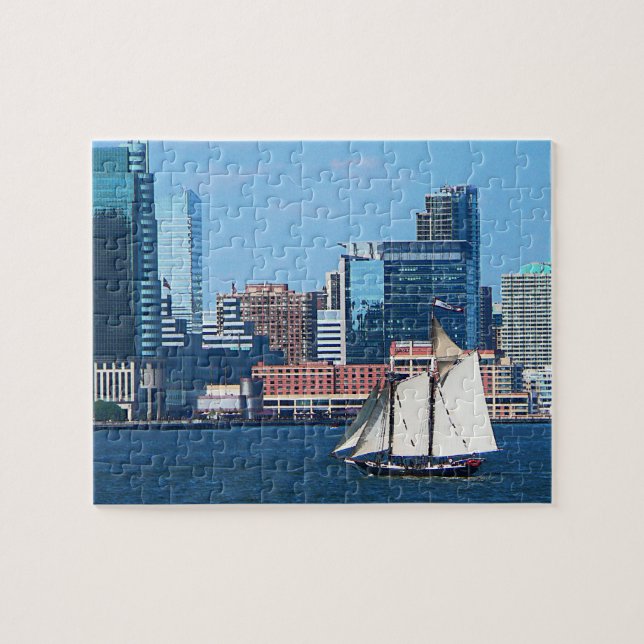 Puzzle Yacht contre Manhattan Skyline (Horizontal)