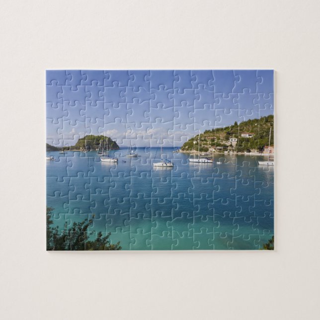 Puzzle Yachts à l'ancre, Lakka, Paxos, Grèce (Horizontal)