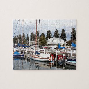 Puzzle Yachts dans la marina, Port Fairy, Victoria, Austr