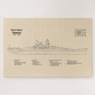 Puzzle Yamato - Plan directeur des navires SD