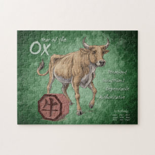 Puzzle Year of the Ox Chinese Zodiac Art