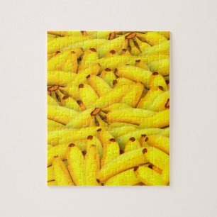 Puzzle Yellow Bananas Fruit Lover Pattern Funny Humor