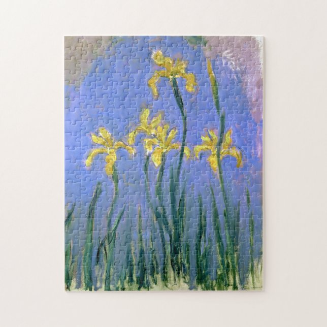 Puzzle Yellow Irises Claude Monet Fine Art (Vertical)