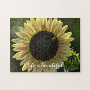 Puzzle Yellow Sunflower with Bee Source d'inspiration