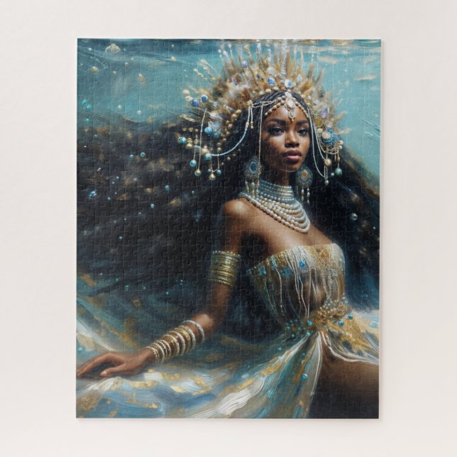 Puzzle Yemaya sous l'eau Orisha Art (Vertical)