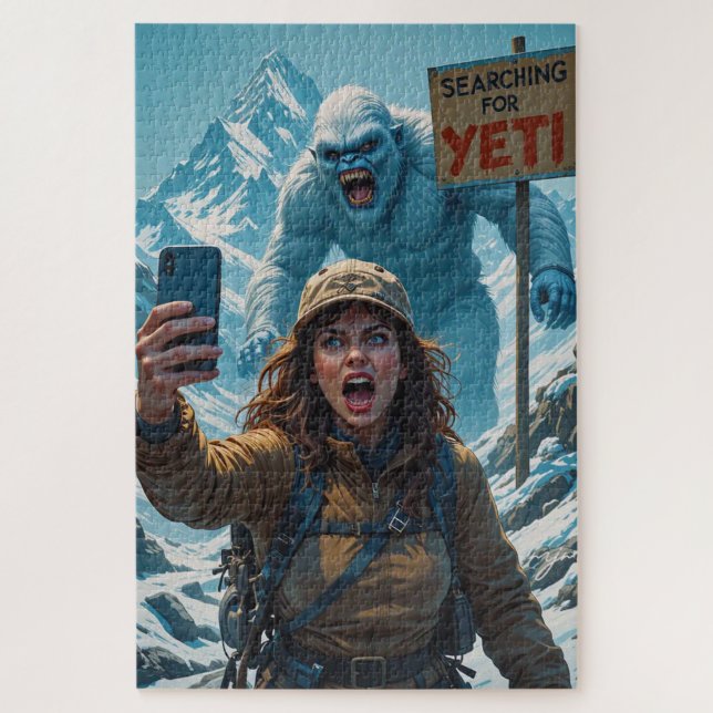 Puzzle Yeti Bigfoot Sasquatch Selfie Mont Everest (Vertical)