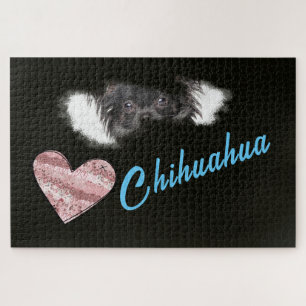 Puzzle Yeux de Chihuahua Couleur Unie 1000 pièces