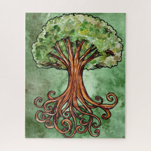 Puzzle Yggdrasil Arbre Norse Mythologie Aquarelle