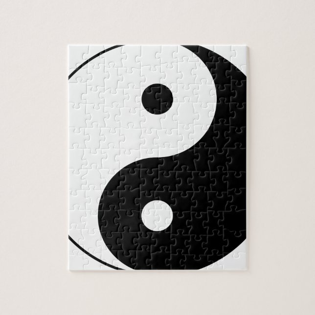 Puzzle Yin et yang (yin-yang, yin yang, 陰 陽). (Vertical)