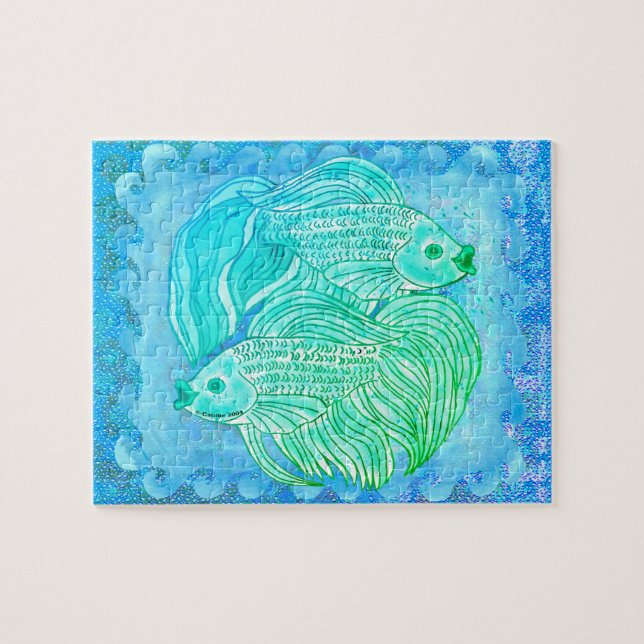 Puzzle Yin Yang Carpe Poisson énigme (Horizontal)