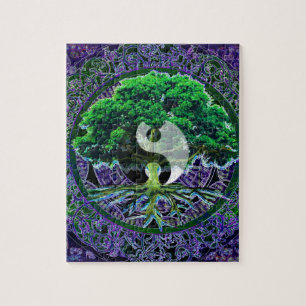 Puzzle Yin Yang with Tree of Life