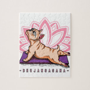 Puzzle Yoga de bouledogue français - pose de Bhujangasan