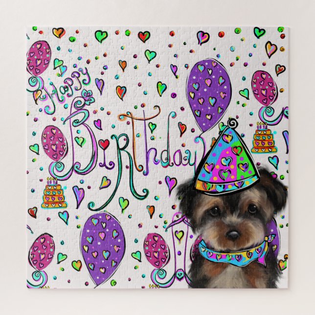 Puzzle Yorkie Poo (Vertical)