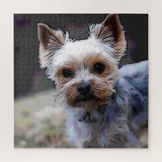 Puzzle Yorkshire terrier, chien, animal de compagnie (Vertical)