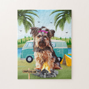 Puzzle Yorkshire Terrier Dog Camping