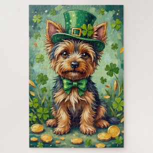 Puzzle Yorkshire Terrier St Patrick’s Day Chien Chanceux