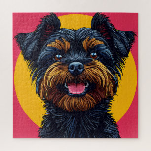 Puzzle Yorkshire Terrier sur un fond lumineux