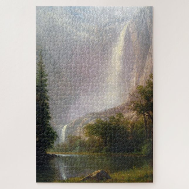 Puzzle Yosemite Falls, Albert Bierstadt (Vertical)