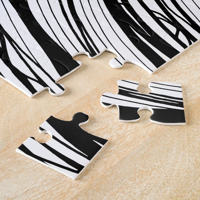 PUZZLE you can color, black & white hand-drawn art (Côté)