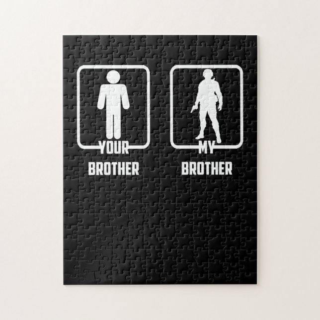 Puzzle Your Brother My Brother Proud Armée Brother Soldie (Vertical)