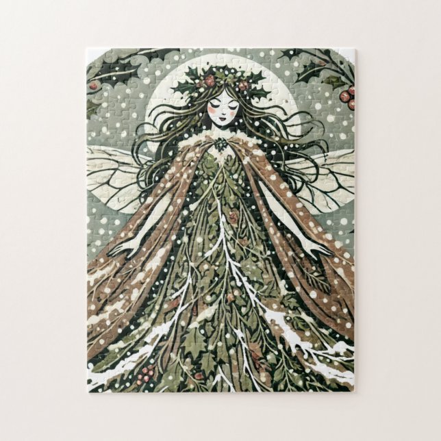 Puzzle Yule Goddess Winter Solstice (Vertical)