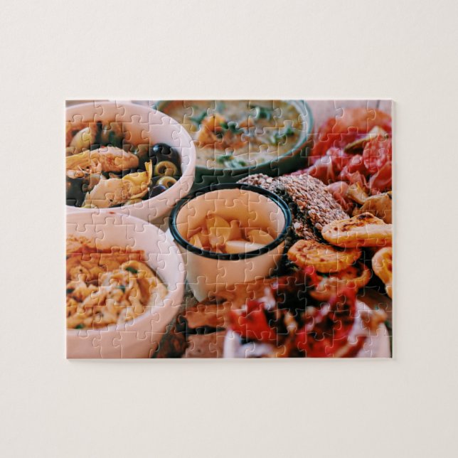 Puzzle Yummy Food Festiter Platter Fromage Olives (Horizontal)