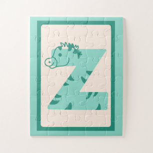 Puzzle 🦓Z est pour Zèbre – Affiche d'alphabet d'animaux 