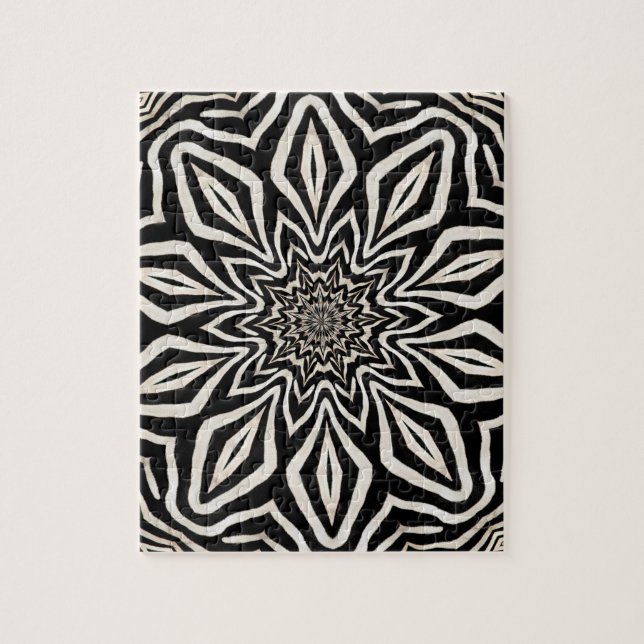 Puzzle Zebra Fur Kaleidoscope Abstract (Vertical)