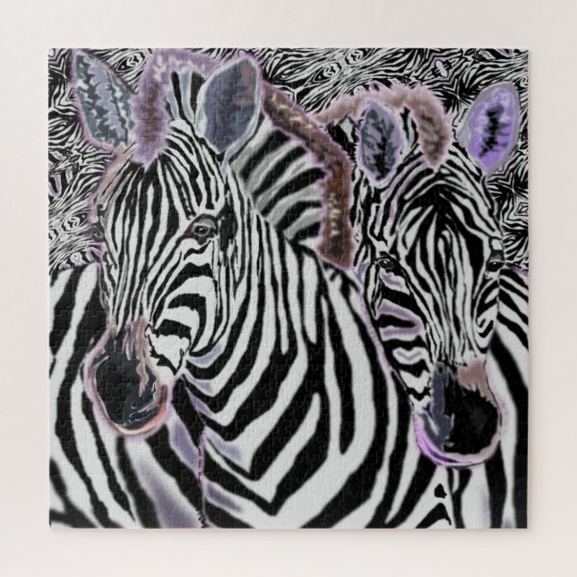 Puzzle Zebras Hug (Vertical)