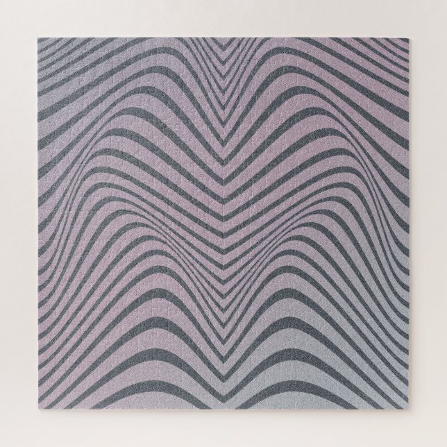Puzzle Zèbre psychédélique : Grainy Vintage Stripes. (Vertical)