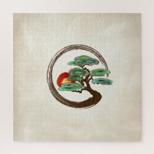 Puzzle Zen Enzo Geode Bonsai Tree on canvas