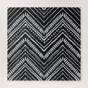Puzzle Zigzag Stripes : Ethnique Dessinée À La Main